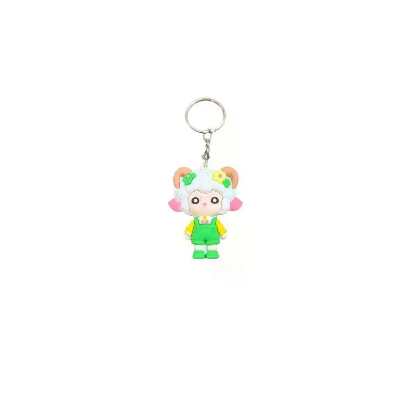 Cute Cartoon Sheep PVC Keychains With Lovely Outfits Sturdy Metal Ring For Nice Bag Decor Gift For Kids And Friends - Image 5